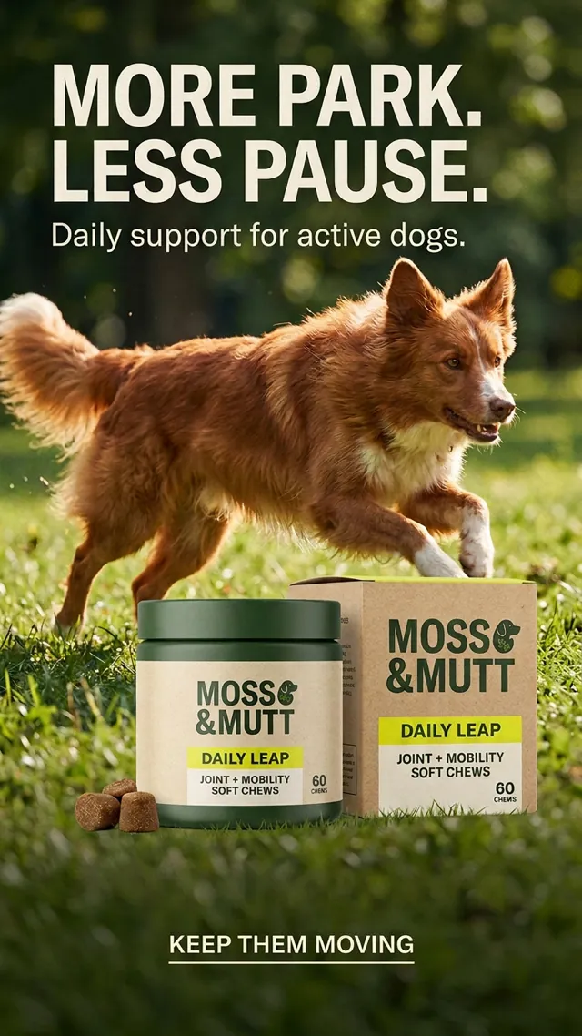 Moss & Mutt dog supplement static ad